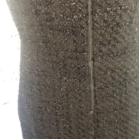Jennifer Lopez Sleeveless Black Tweed Waisted Fit and Flair Dress Size 10 - Picture 9 of 14